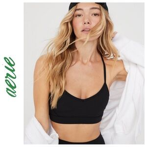 Aerie black lounge bra size small NWT
